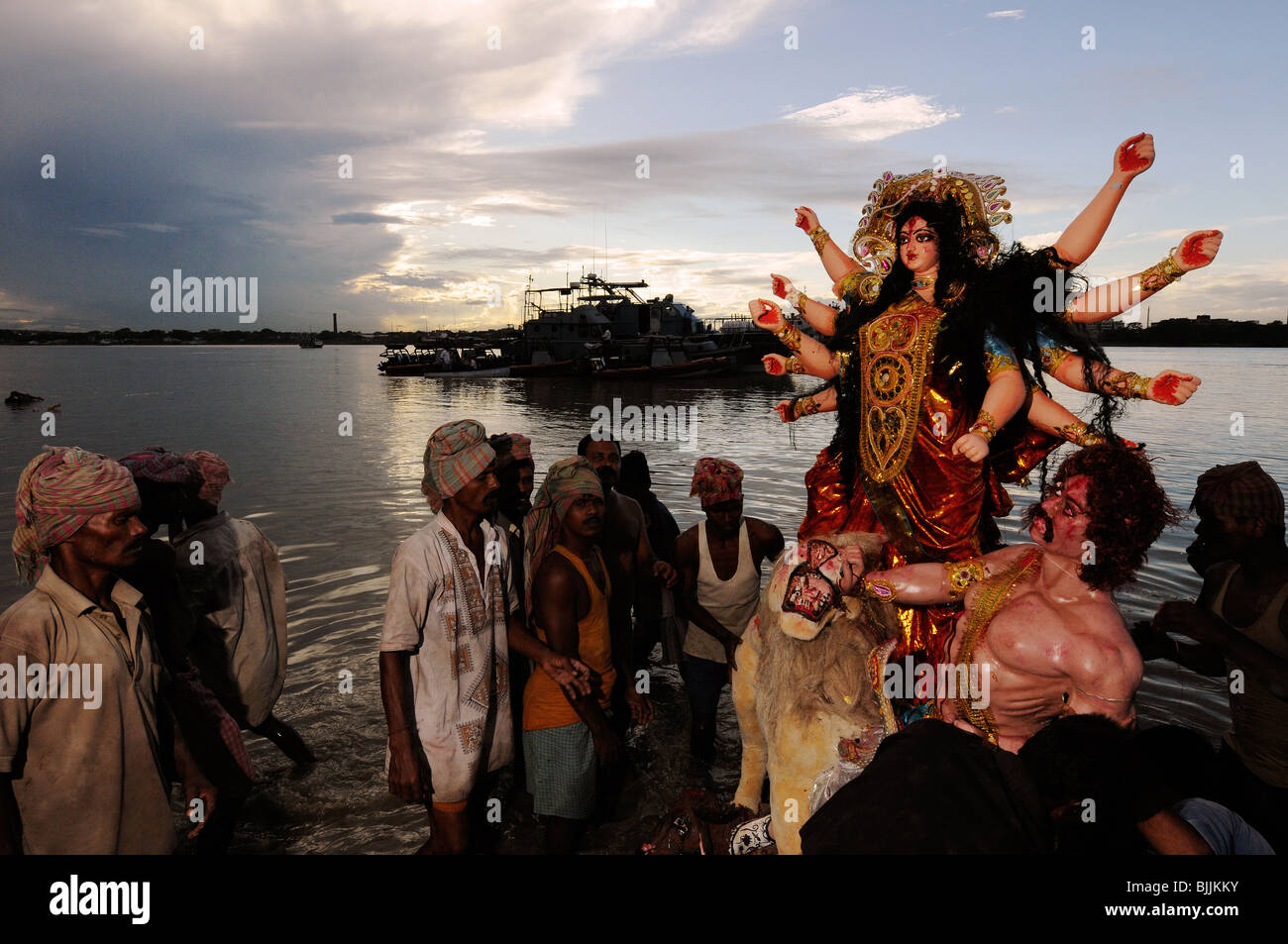 Festival Durga Puja à Calcutta, Inde Banque D'Images