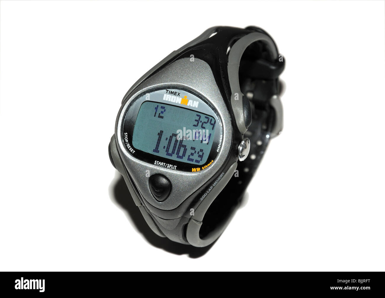L'homme montre-bracelet sport avec commandes minuterie Banque D'Images