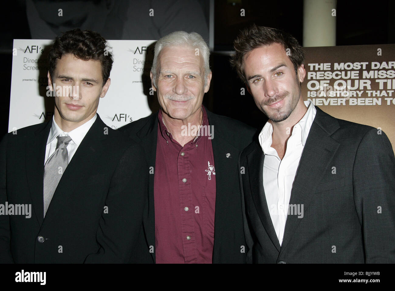 JAMES FRANCO DALE DYE & JOSEPH FIENNES LE GRAND RAID PREMIERE FILM CINÉMA ARCLIGHT HOLLYWOOD LOS ANGELES USA 04 Août 2005 Banque D'Images