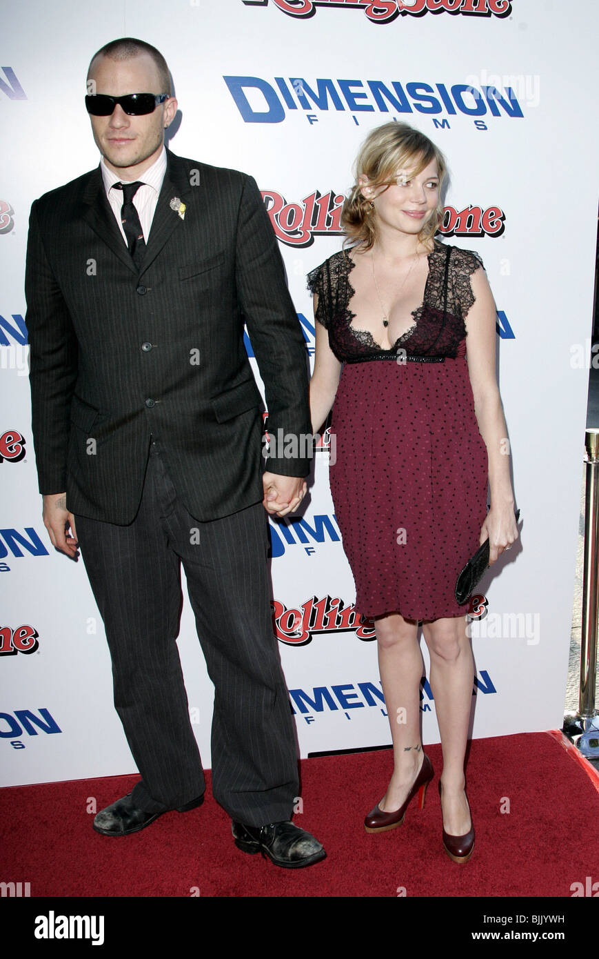 HEATH LEDGER ET MICHELLE WILLIAMS LES FRÈRES GRIMM FILM PREMI DIRECTORS GUILD OF AMERICA HOLLWOOD LA USA 08 Août 2005 Banque D'Images