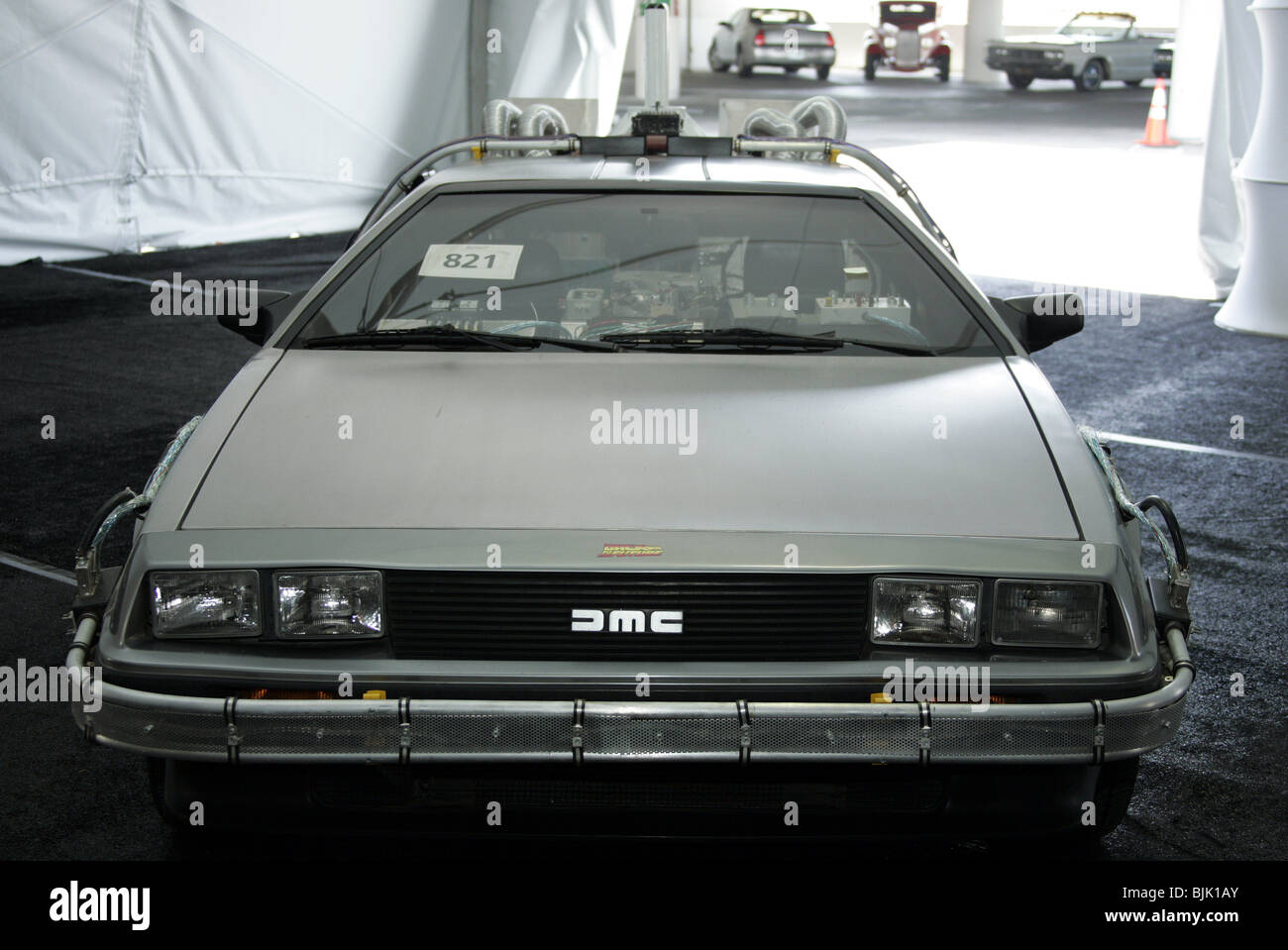 Retour VERS LE FUTUR DELOREAN 31981 GEORGE BARRIS COLLECTION DE KU PETERSEN MUSEUM LOS ANGELES USA 13 mai 2005 Banque D'Images