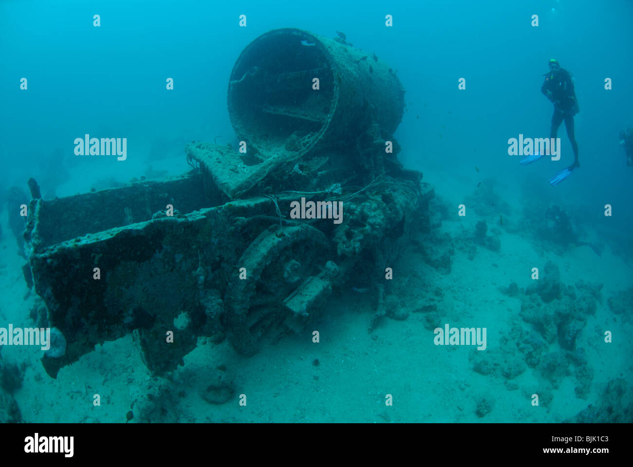 Épave du Thistlegorm dans la mer Rouge, au large de l'Égypte. Banque D'Images