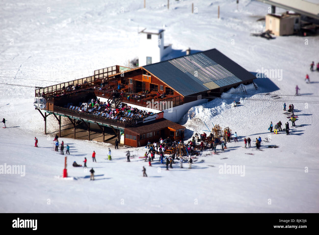 Restaurant de ski Banque D'Images