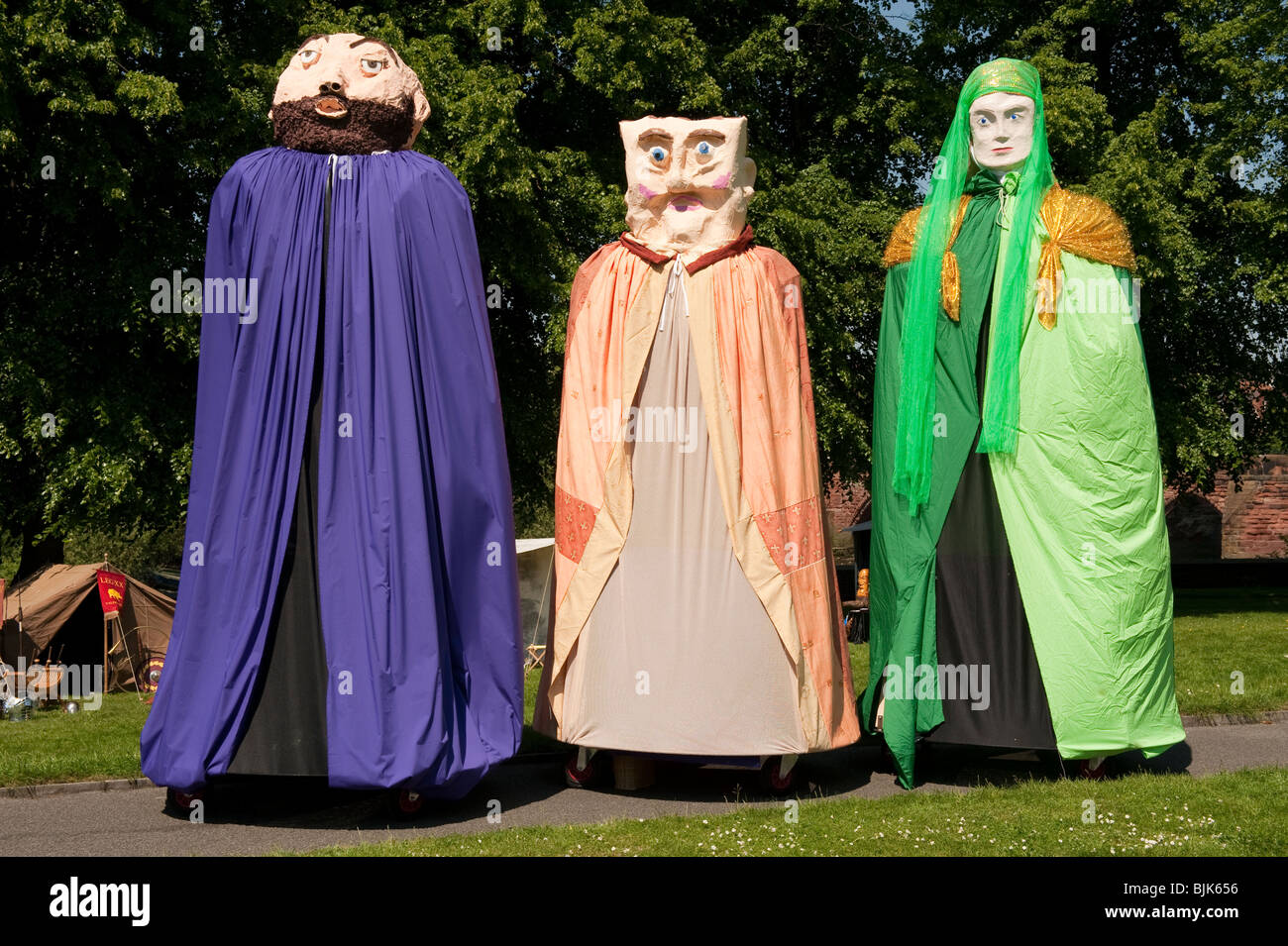 3 Le papier mâché de l'effigie de dieux romains Banque D'Images