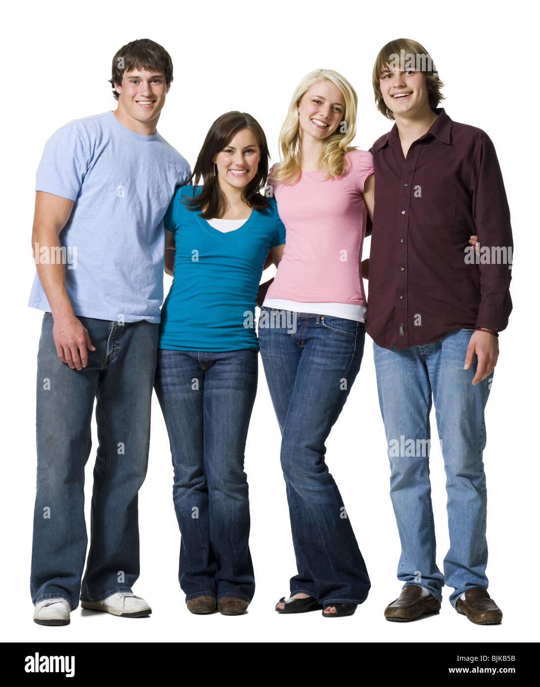 Quatre personnes smiling Banque D'Images