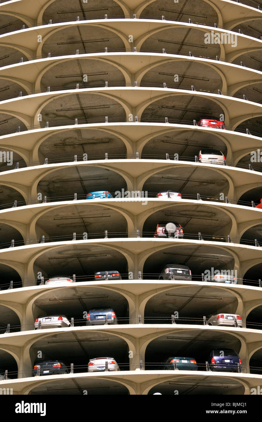 La Marina Towers de stationnement. Banque D'Images