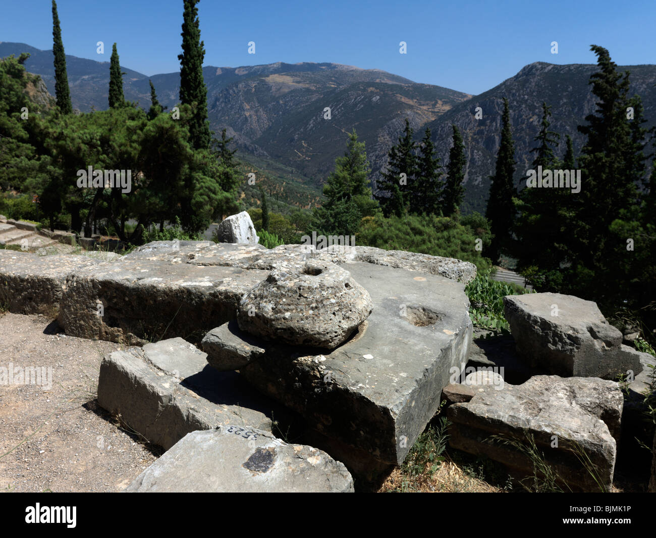 Ancient Delphi Mont Parnasse Grèce Sterea Ellada Banque D'Images