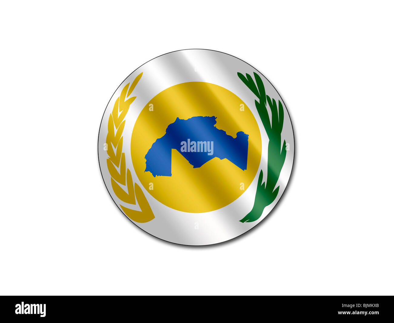 Emblème de l'Union du Maghreb Arabe Banque D'Images