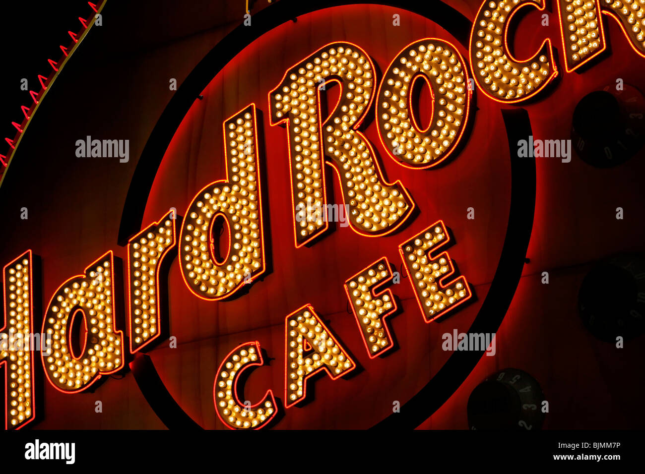 Guitare de l'hôtel Hard Rock sur Paradise Road, détail, Las Vegas, Etats-Unis Banque D'Images