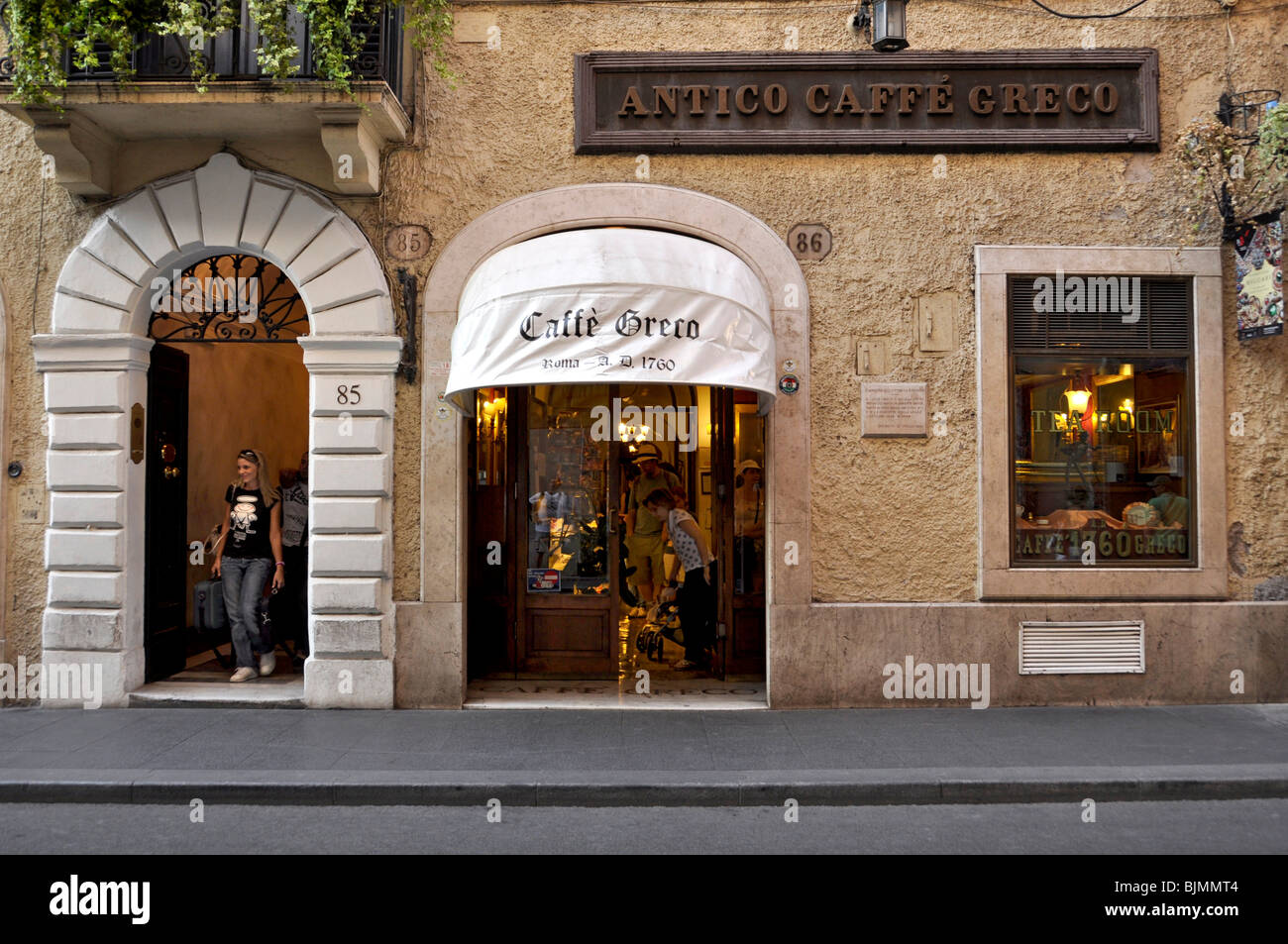 Antico Caffè Greco, Via dei Condotti, Rome, Latium, Italie, Europe Banque D'Images