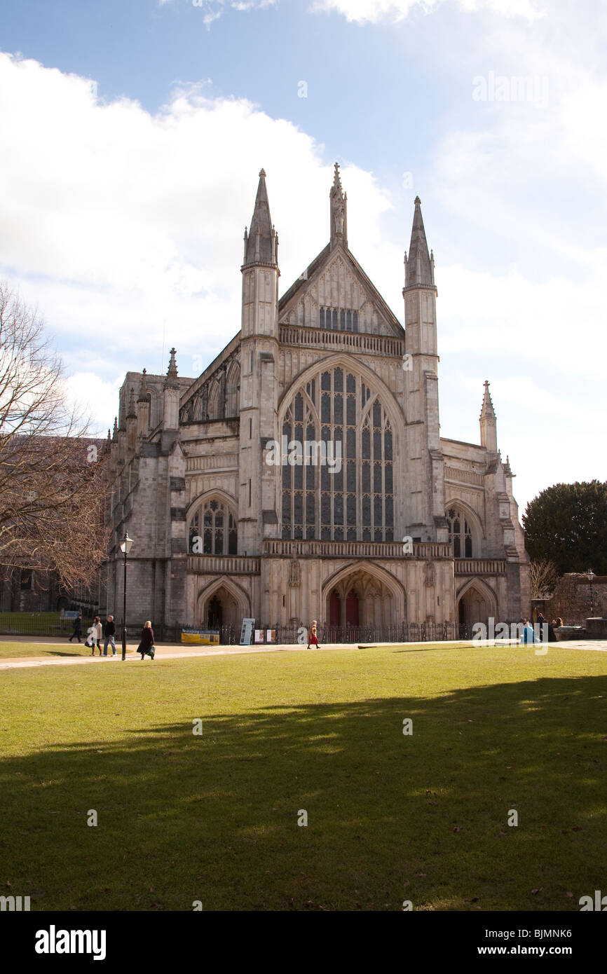 La cathédrale de Winchester, Hampshire, Angleterre. Banque D'Images