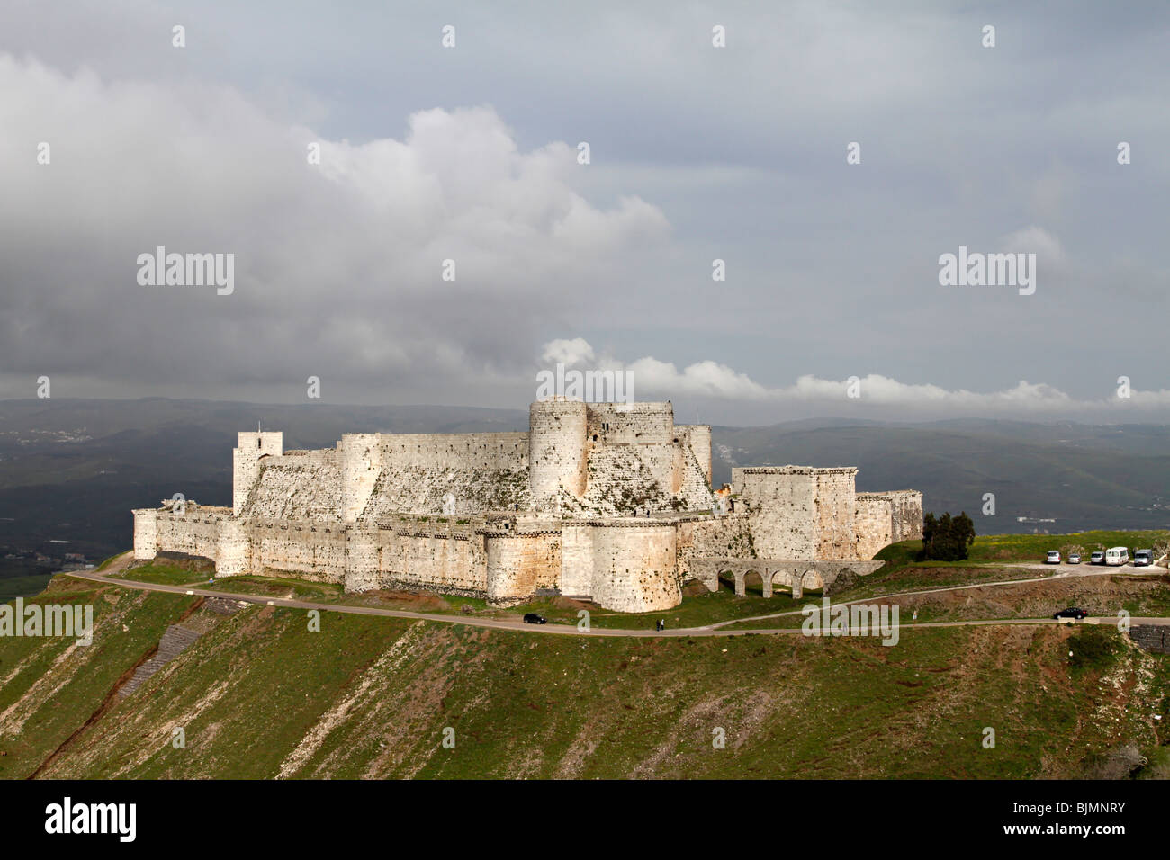 Crac du Chevalier Castle (château des chevaliers) dans le gouvernorat de Homs, en Syrie. Banque D'Images