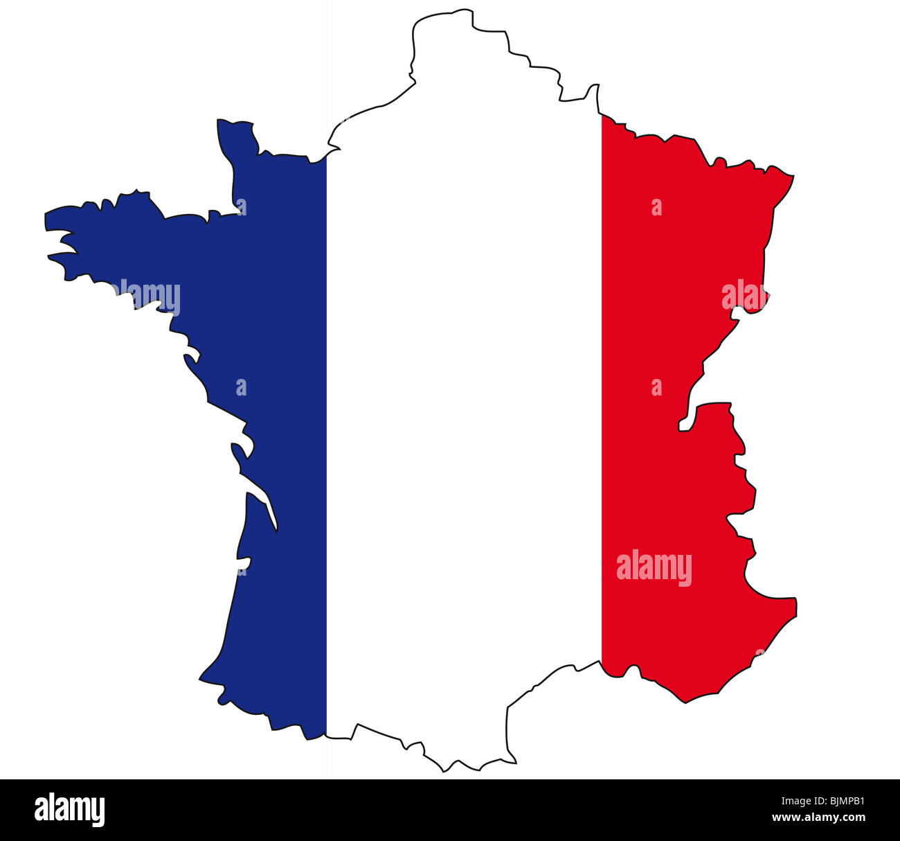 France, flag, outline Banque D'Images