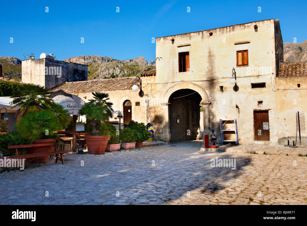 Baglio di Scopello Manor House de Scopello Banque D'Images