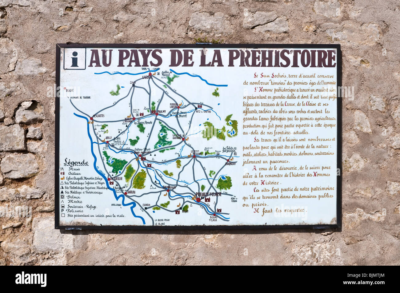 Au pays de la Préhistoire site préhistorique / Lieux à visiter - France. Banque D'Images