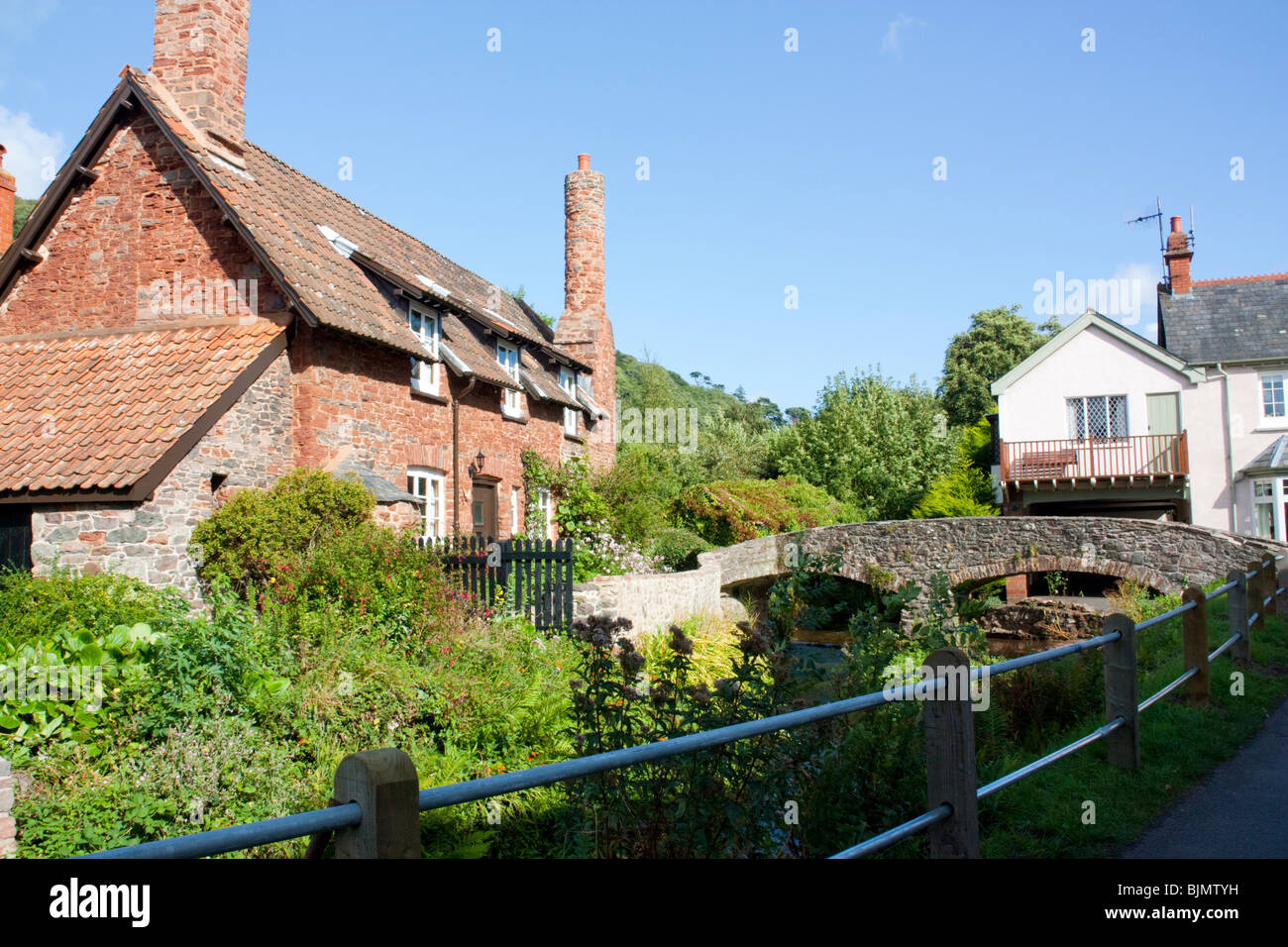 Village de Allerford Angleterre Somerset Banque D'Images