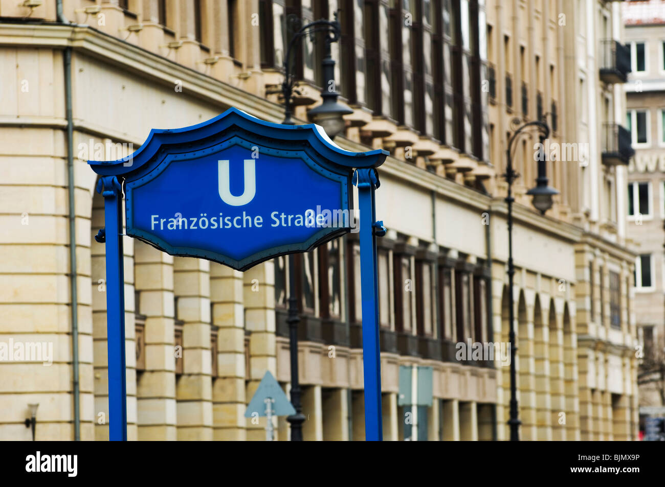 Französische Strasse U-Bahn Berlin Allemagne Europe signe Banque D'Images