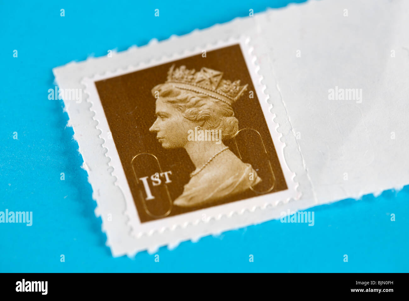 Première classe britannique timbre-poste. Utilisez uniquement éditoriale Banque D'Images
