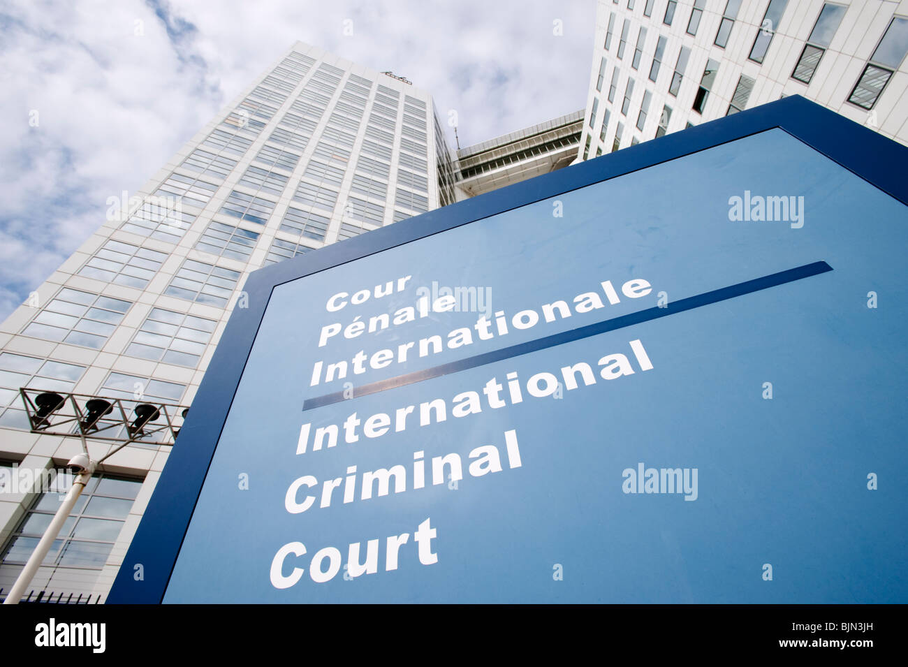 La Haye ; extérieur de Cour pénale internationale ou CPI dans les Pays-Bas Banque D'Images