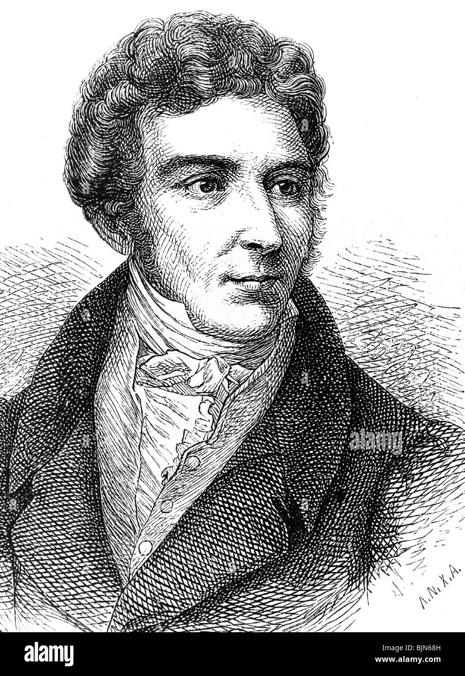 Oken, Lorenz, 1.8.1779 - 11.8. 1851, philosophe allemand, scientifique naturel, portrait, gravure en bois, XIXe siècle, Banque D'Images