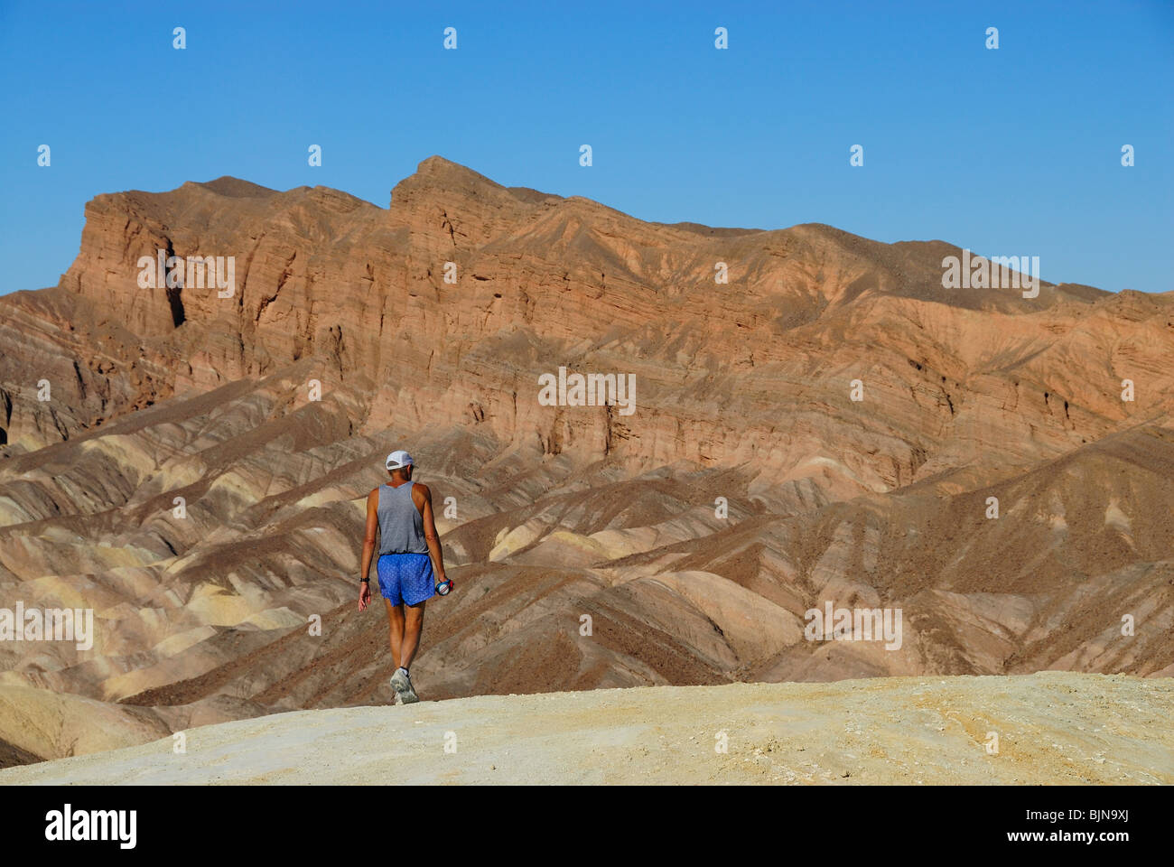 Vue panoramique de Zabriskie Point dans la vallée de la mort, l'état de Californie Banque D'Images