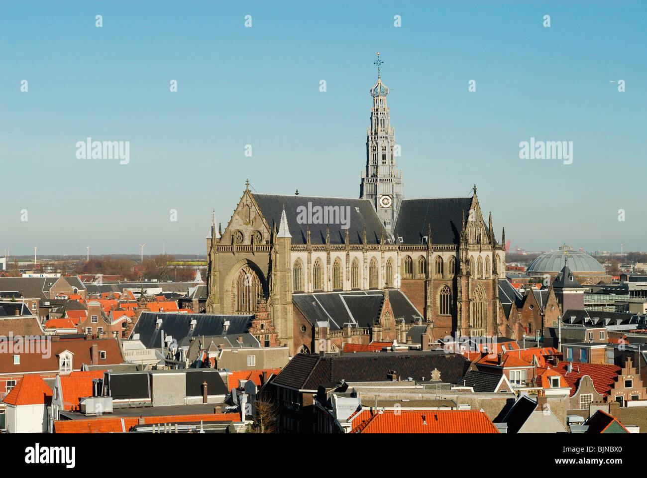 Église Saint-bavon sur le Grote Markt, à Haarlem Pays-Bas Banque D'Images
