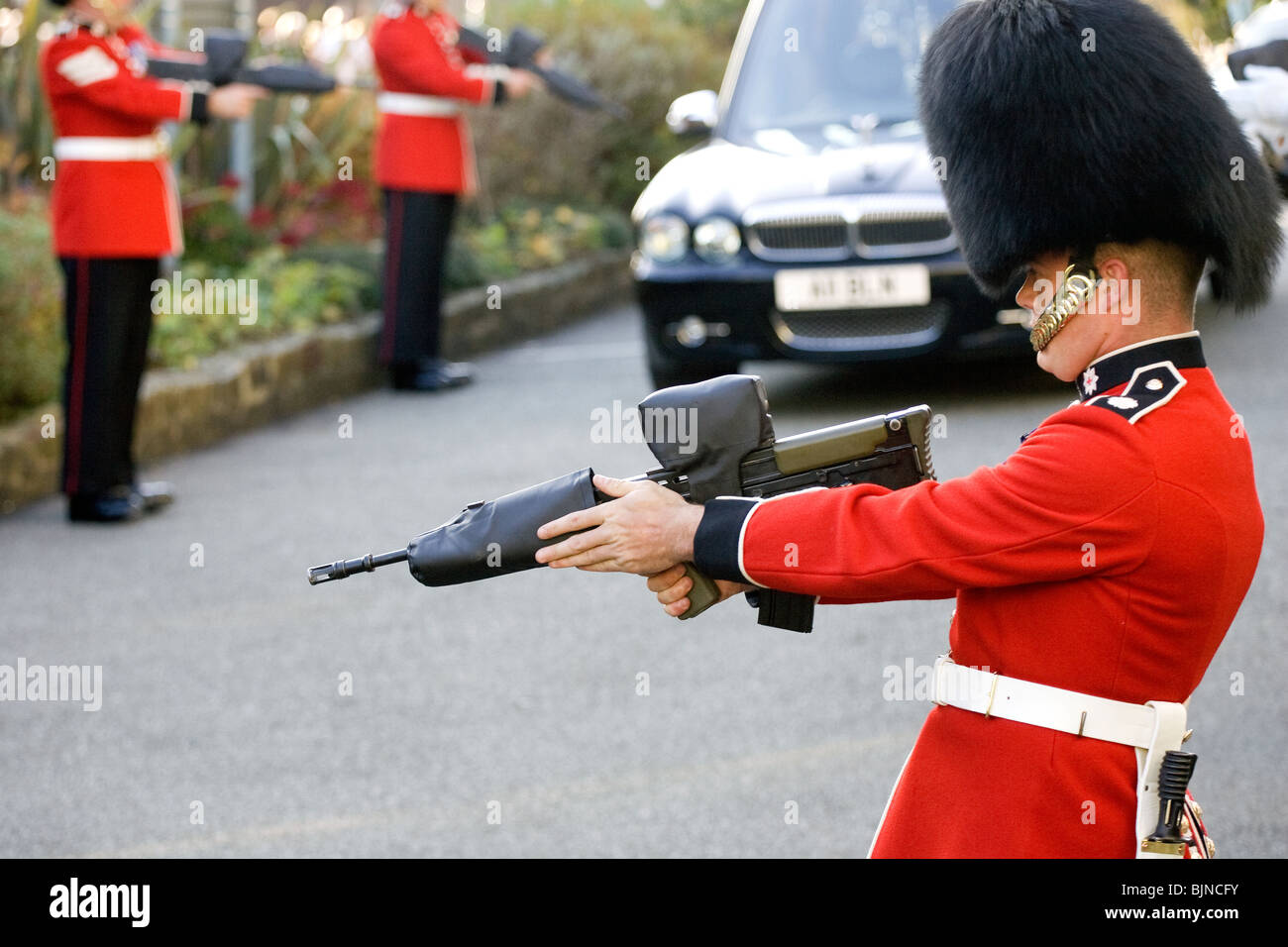 Des funérailles militaires pour un soldat britannique qui a été tué en Afghanistan en 2009. Banque D'Images