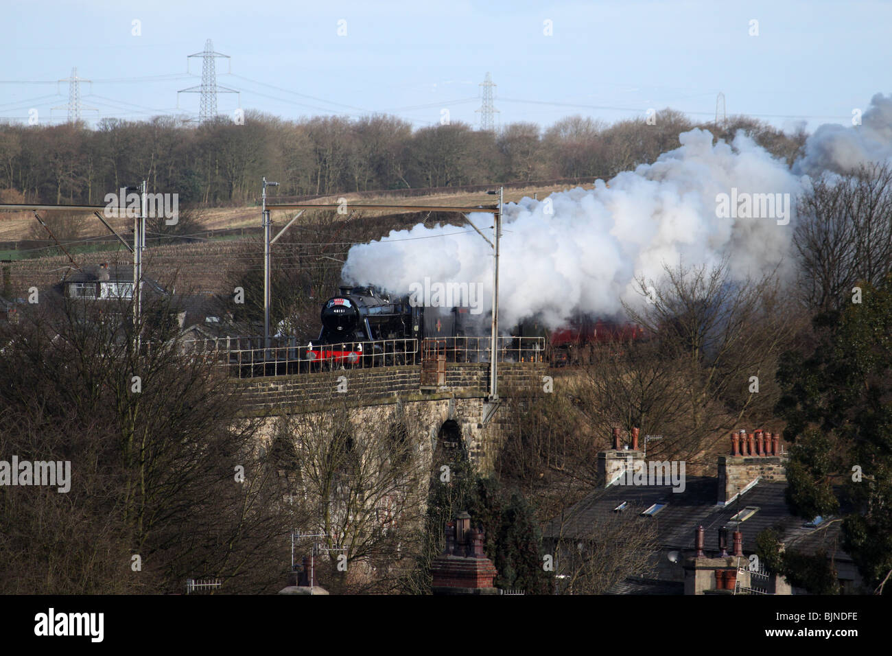 L'aide pour Heroes train spécial vapeur, halé Lancaster - York - Preston le samedi 27 mars 2010 décès Galgate. Banque D'Images