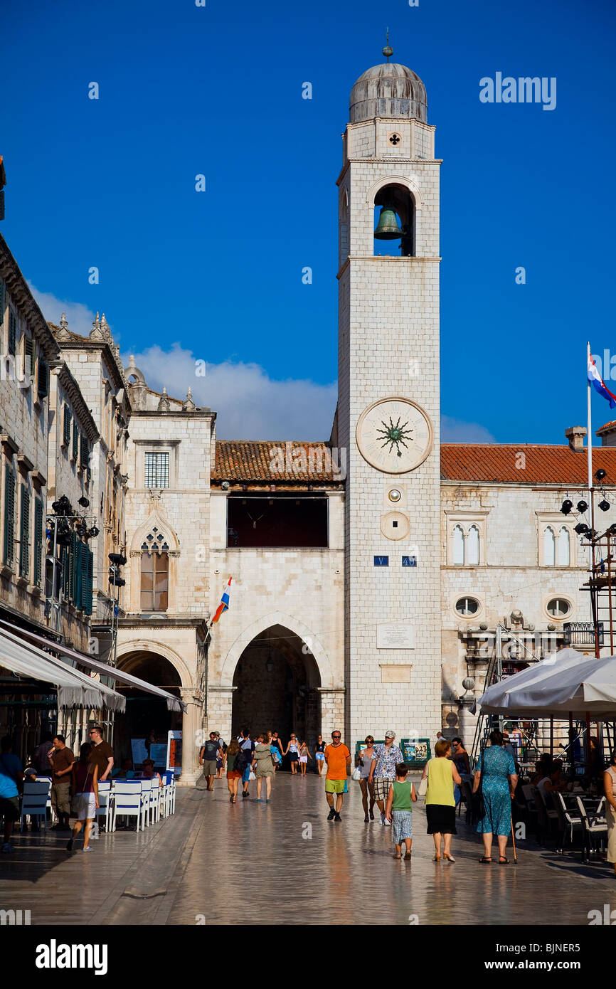 Rue Stradum, Dubrovnik, Croatie Banque D'Images