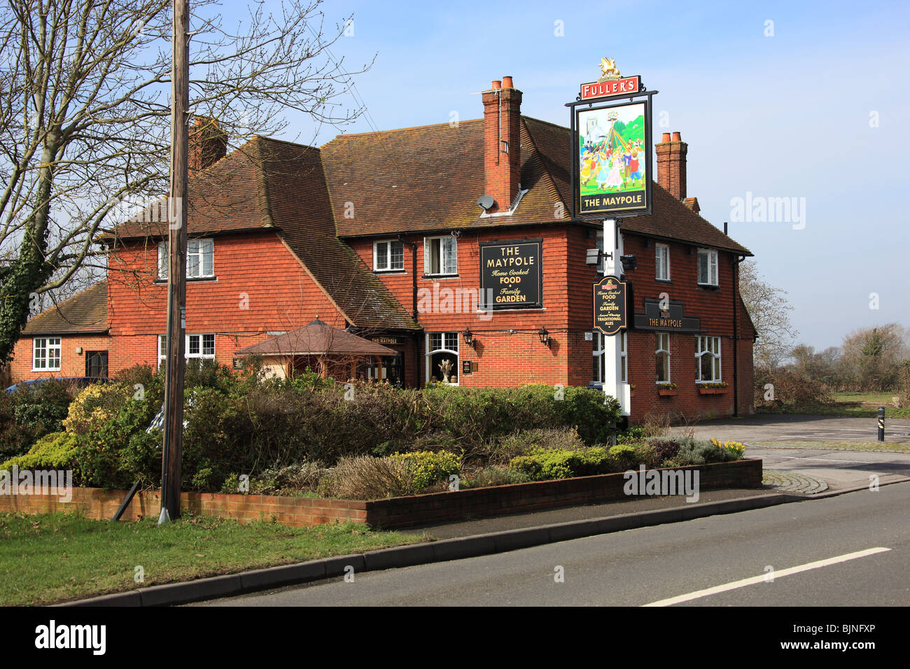 Le Maypole Inn à Hayling Island. Banque D'Images