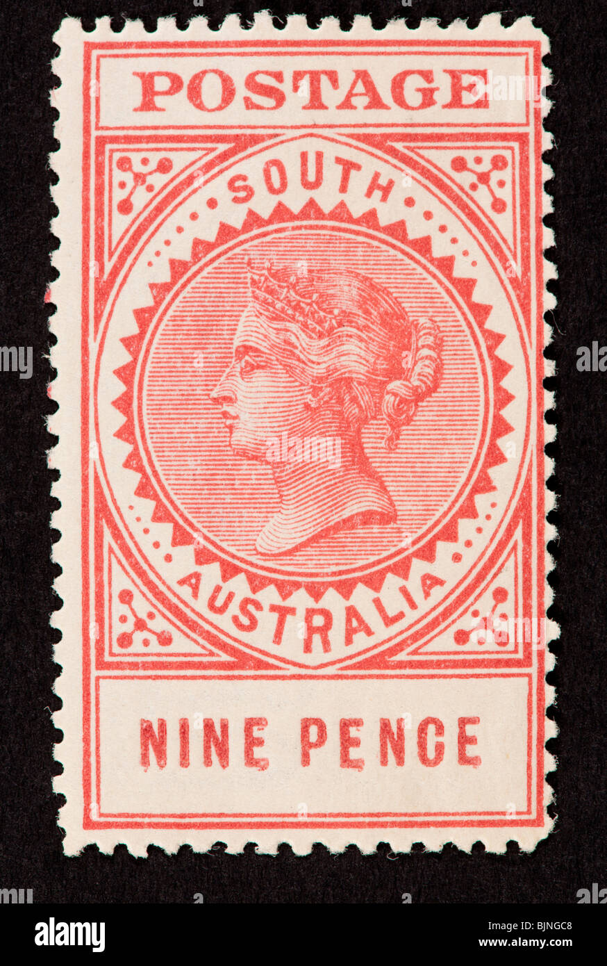 Timbre-poste de l'Australie du Sud représentant la reine Victoria Banque D'Images