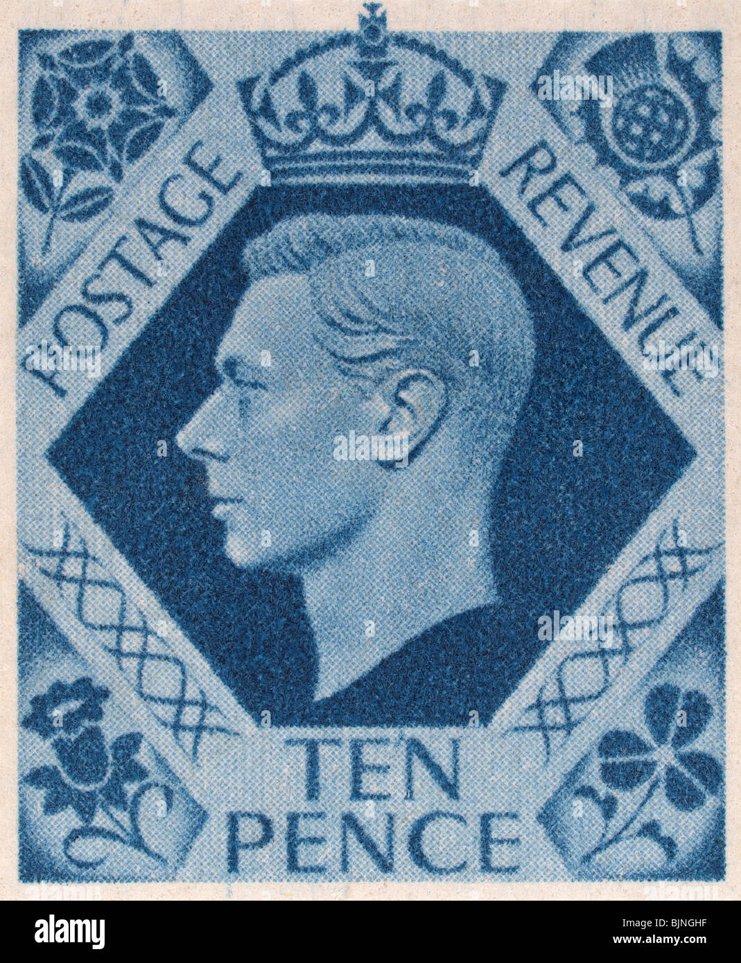 Timbre de dix pence Banque D'Images