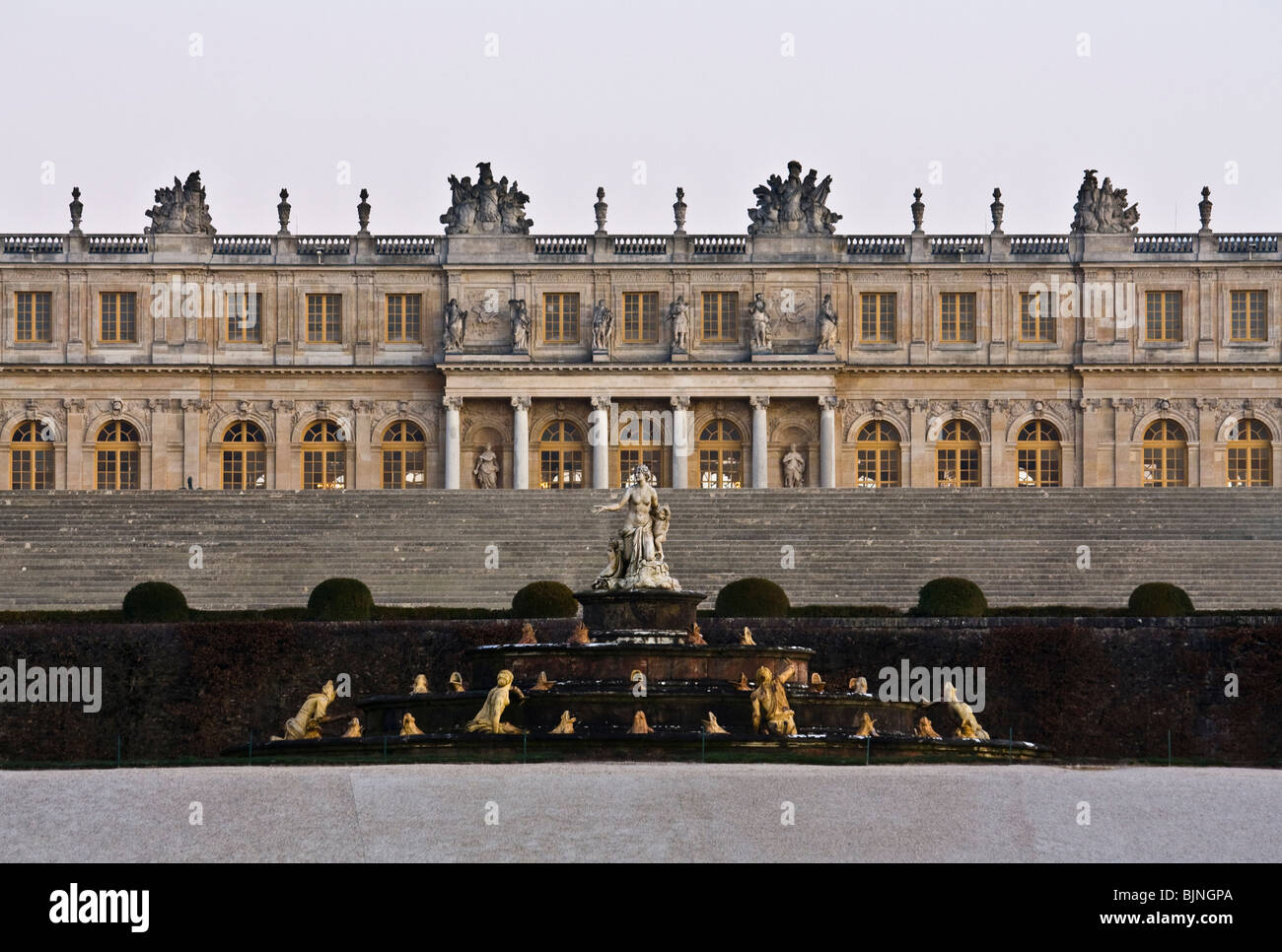 Vue de la Galerie aux miroirs, Château de Versailles Banque D'Images
