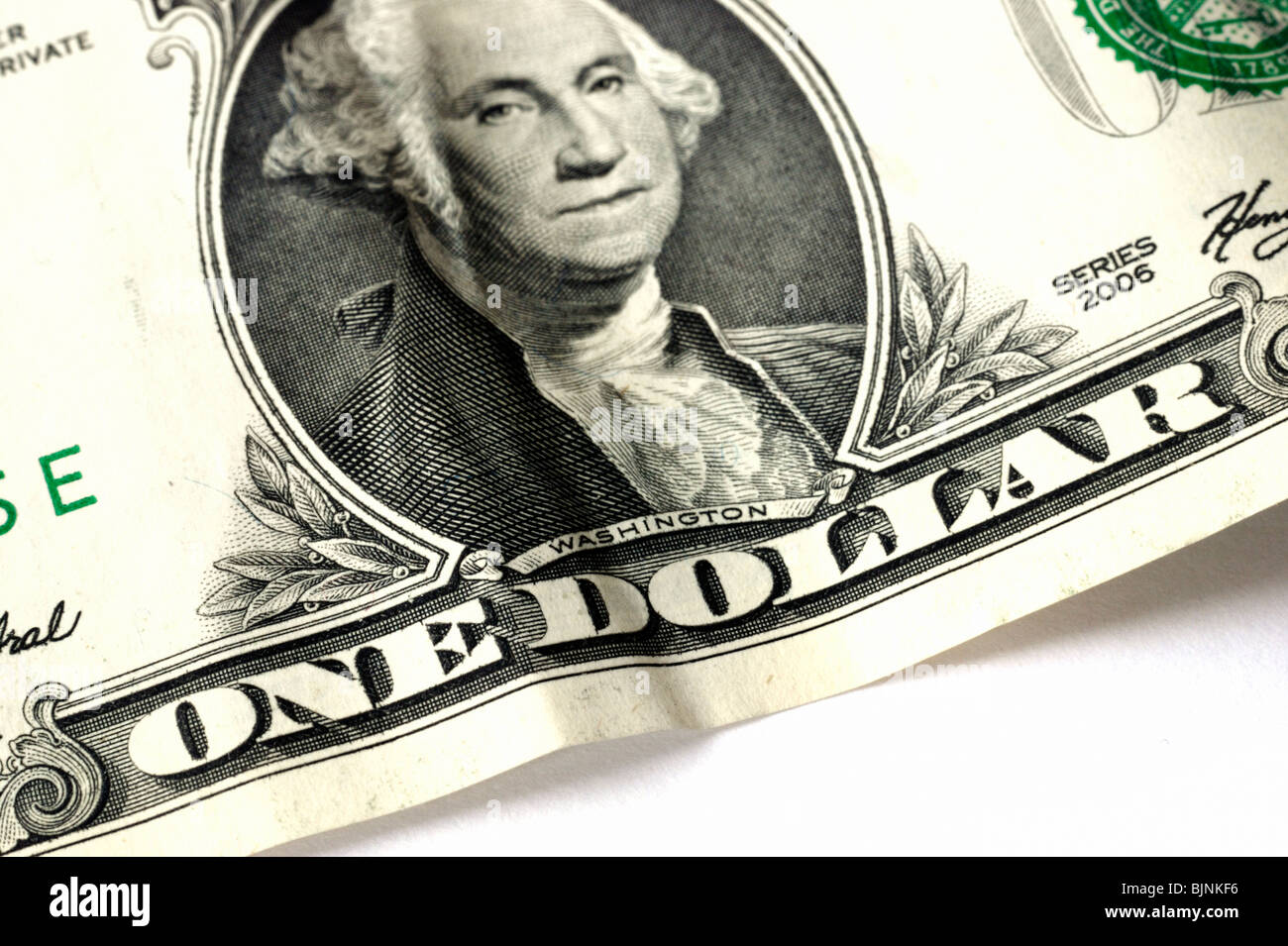 Portrait de George Washington sur un dollar bill Banque D'Images