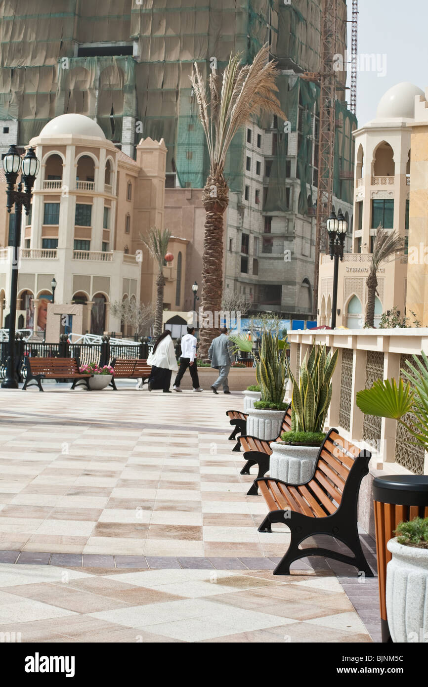 La Perle, un homme fait island au Qatar. luxury style Arabe Banque D'Images