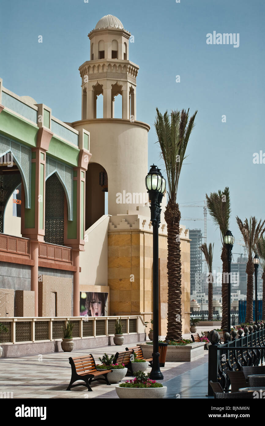 La Perle, un homme fait island au Qatar. luxury style Arabe Banque D'Images