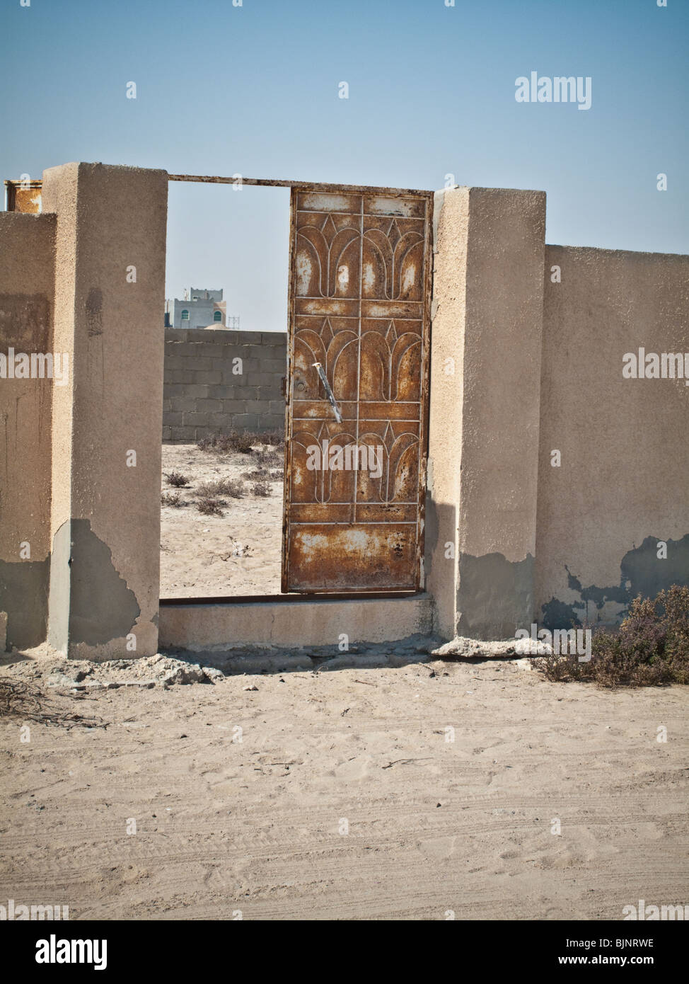 La maison du Qatar est tombée en disréparation Banque D'Images