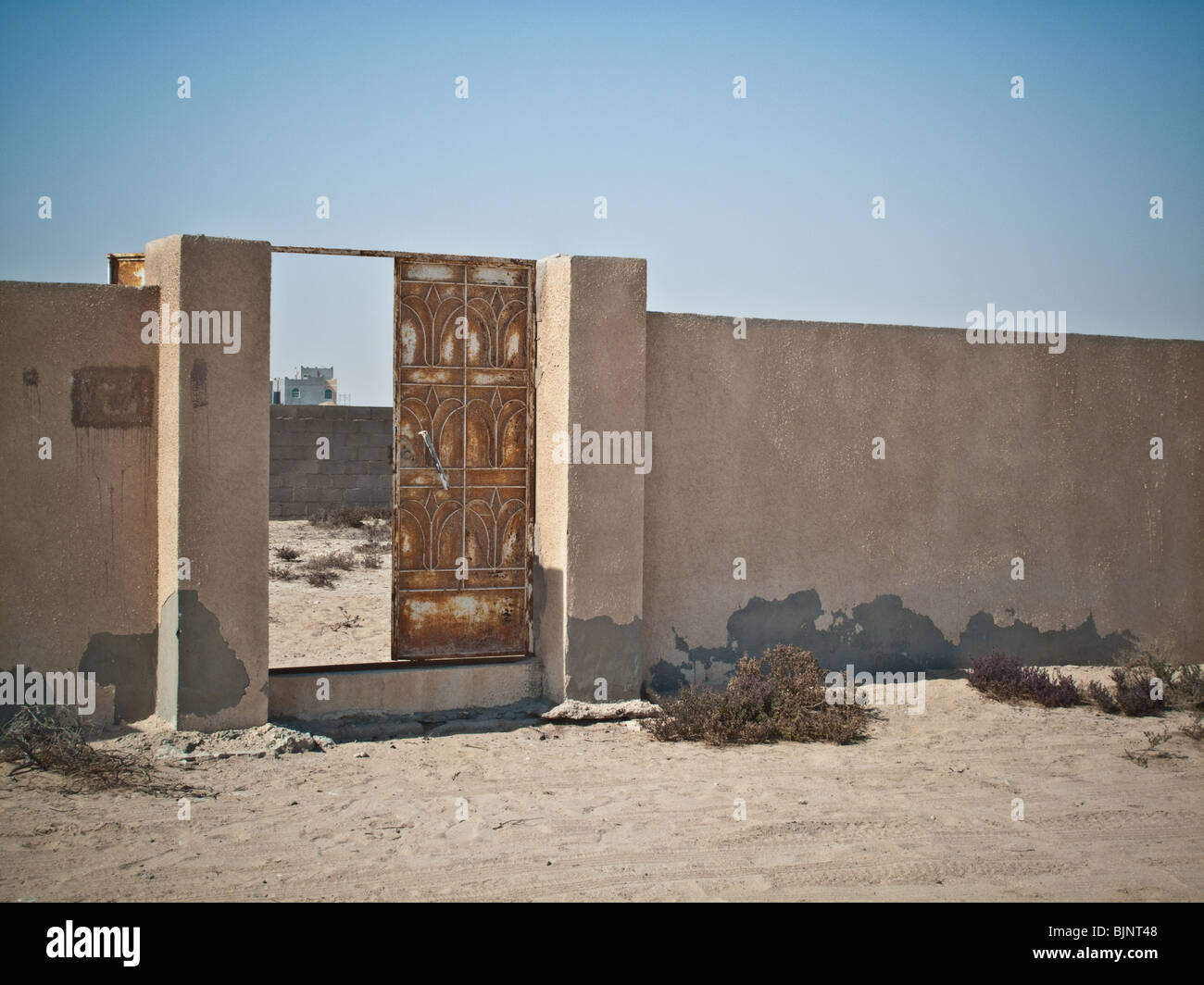 Al Wakra Qatar Home est tombé en disréparation Banque D'Images