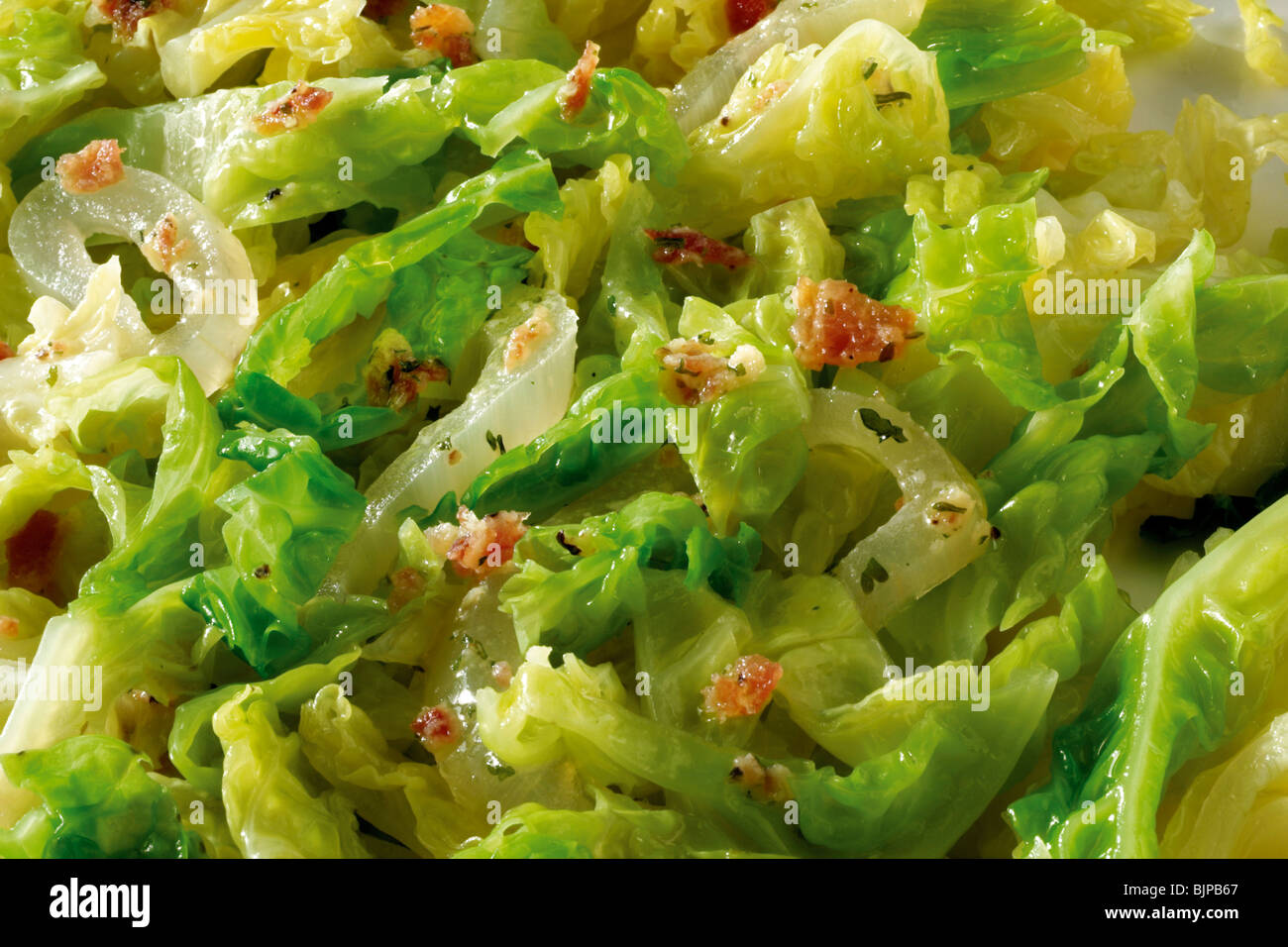 Chou vert râpé photos alimentaire Banque D'Images