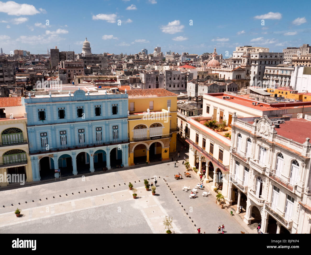 L'architecture coloniale à La Havane Plaza (Habana) Old Town Plaza, Cuba Banque D'Images