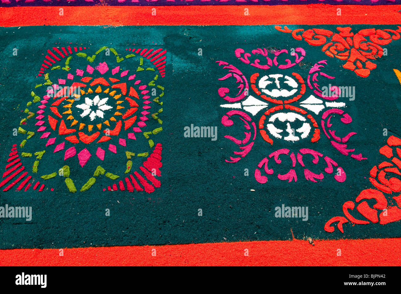 Semaine sainte Procession, Antigua, Guatemala. Banque D'Images