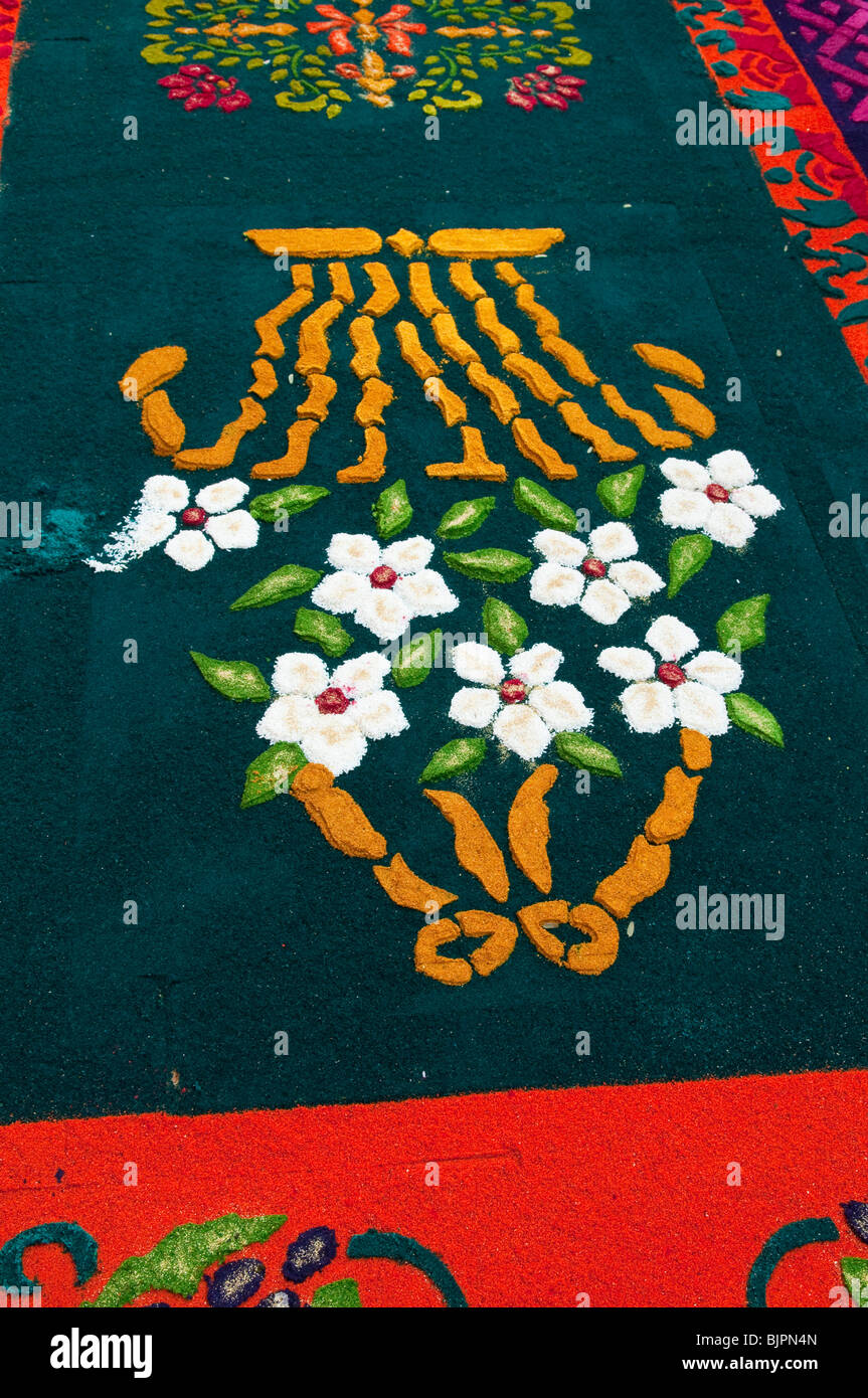 Semaine sainte Procession, Antigua, Guatemala. Banque D'Images