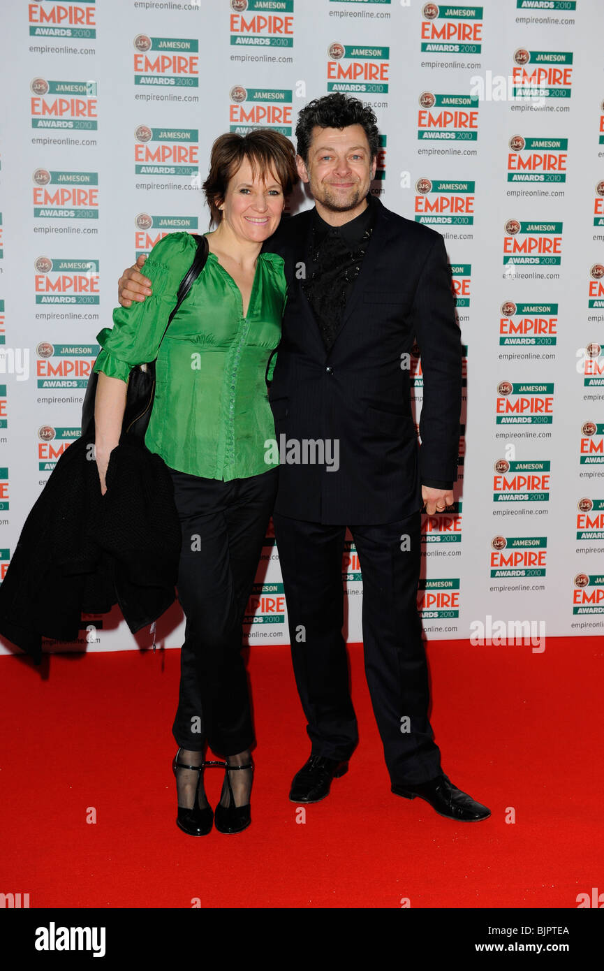 LORRAINE ASHBOURNE & Andy Serkis 2010 JAMESON EMPIRE AWARDS A Grosvenor House Hotel Park Lane Londres Angleterre 28 Mars 2010 Banque D'Images