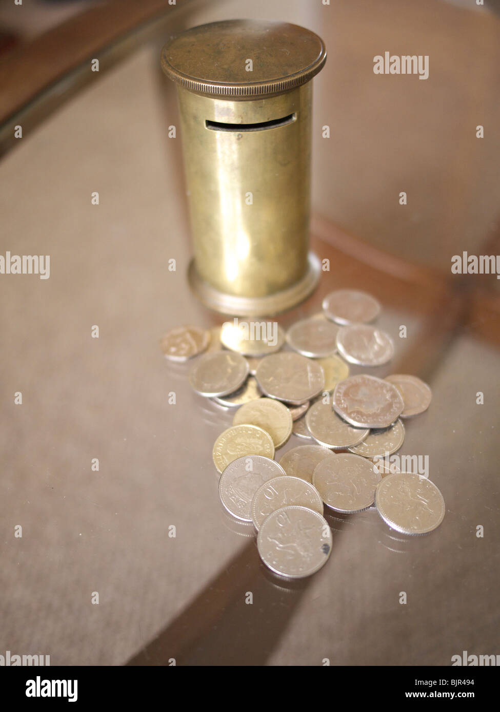 Laiton victorien argent fort.UK. Banque D'Images