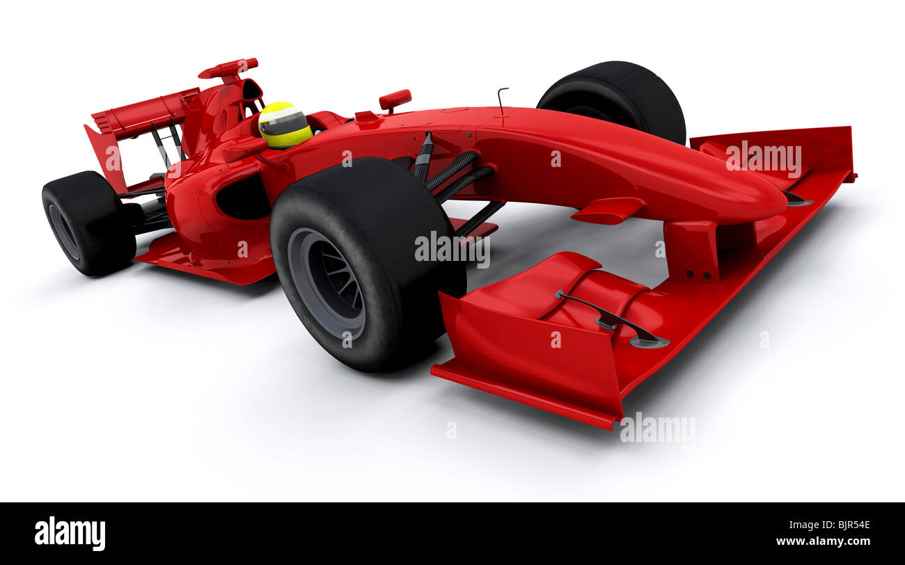 3D render d'une voiture de course de Formule 1 Banque D'Images