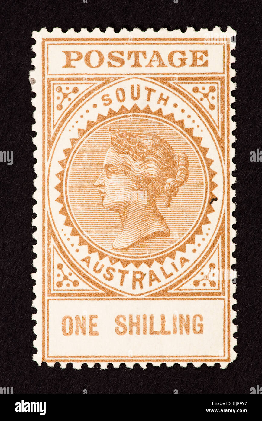 Timbre-poste de l'Australie du Sud représentant la reine Victoria Banque D'Images