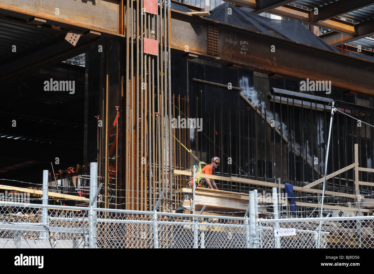 Tour 4, un bâtiment Silverstein, est à la hausse sur le côté sud-est du site du World Trade Center. Banque D'Images