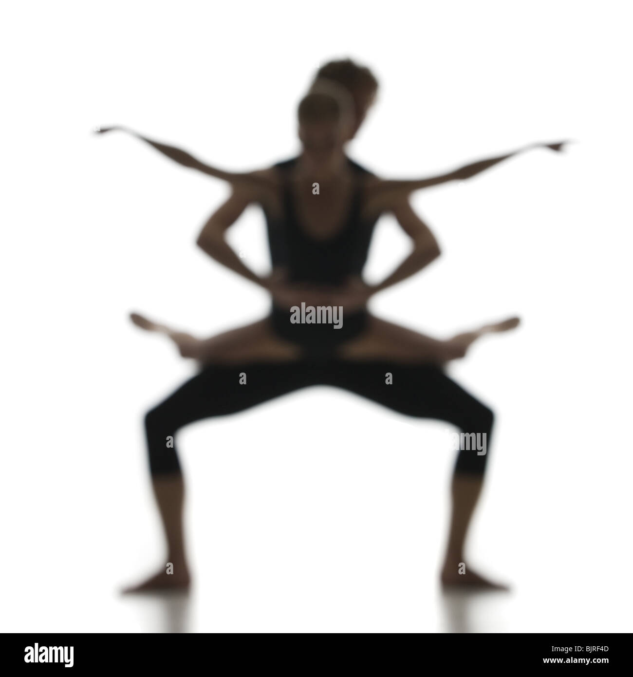 Silhouette de danseuse de ballet Banque D'Images