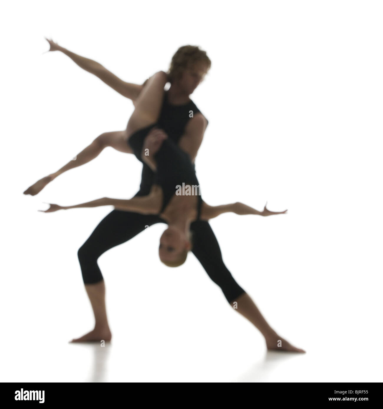 Silhouette de danseuse de ballet Banque D'Images