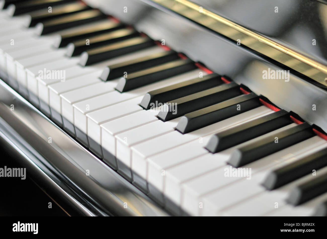 Touches de piano-close-up Banque D'Images